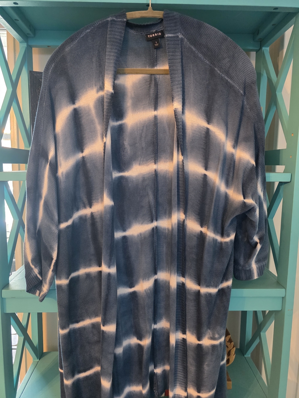 torrid Navy & White Ombre Open Cardigan